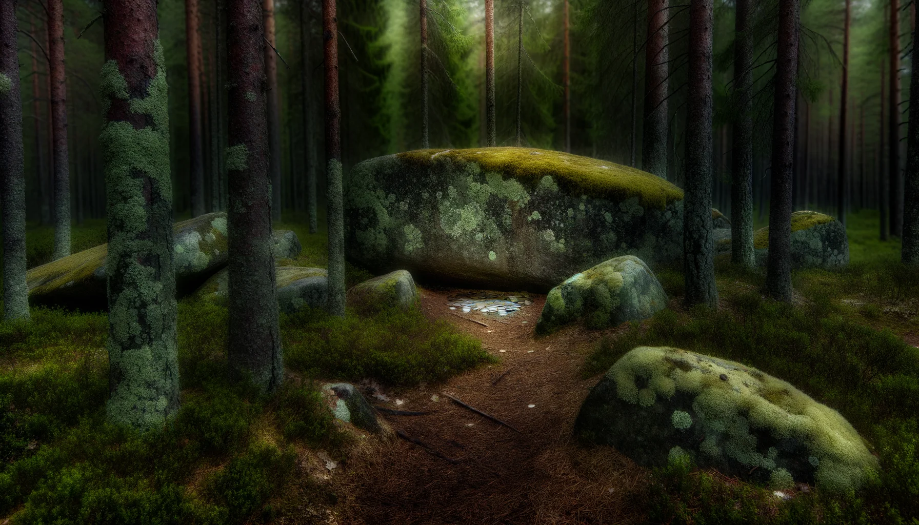 Малый Денежный сейд — общий вид камня на Воттовааре