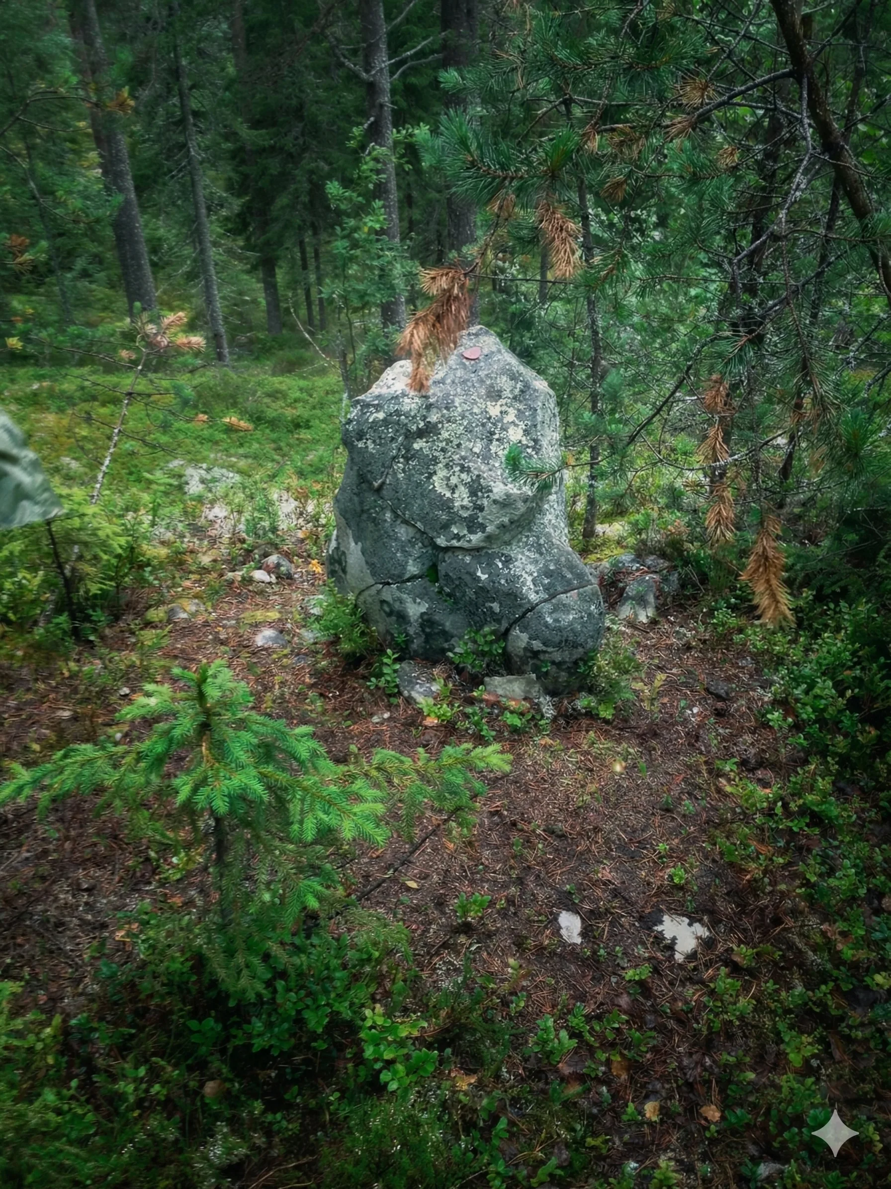 Сейд Любви крупный план — мох и текстура камня