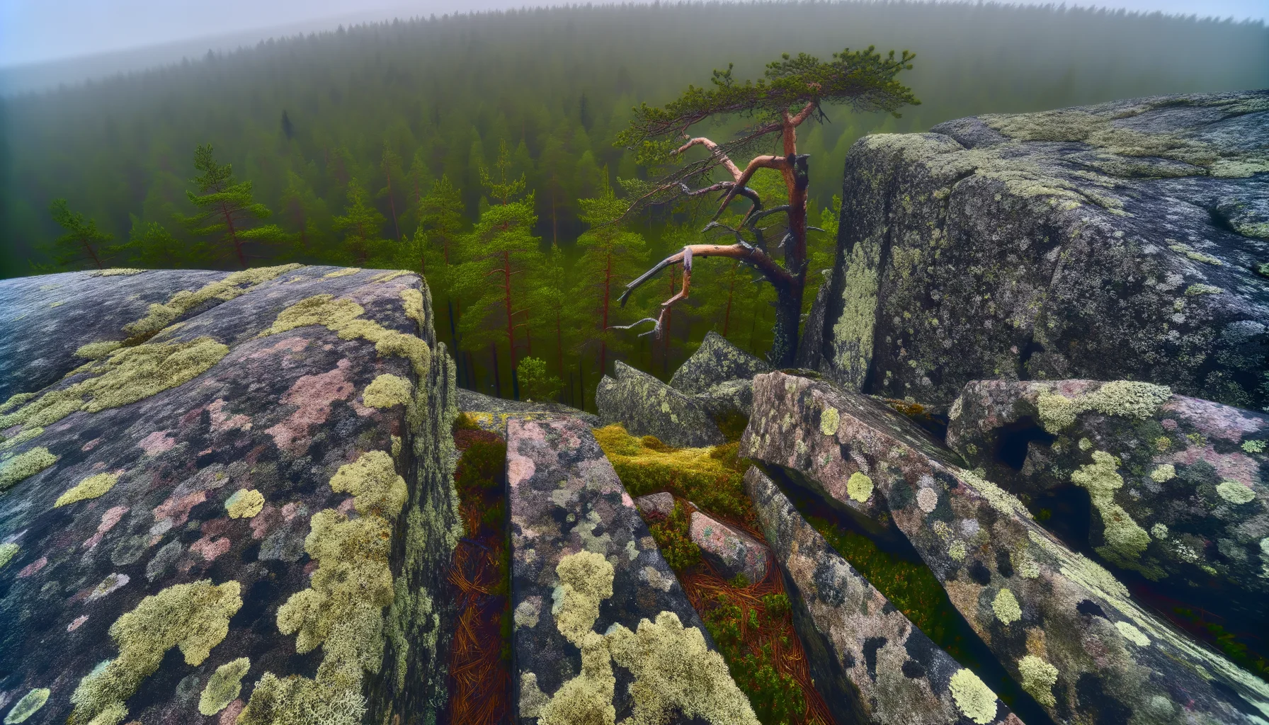 Панорамная площадка Воттоваары — вид на карельскую тайгу