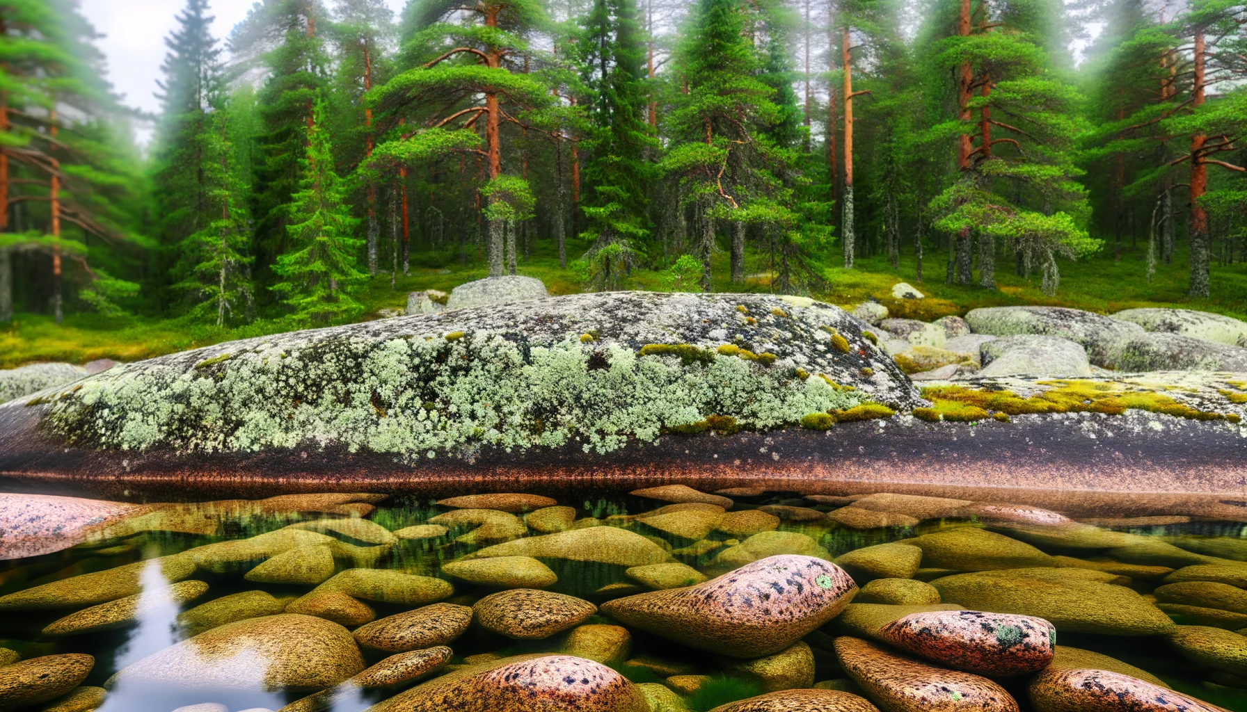 Озеро Пизанец — гранитный берег и прозрачная вода