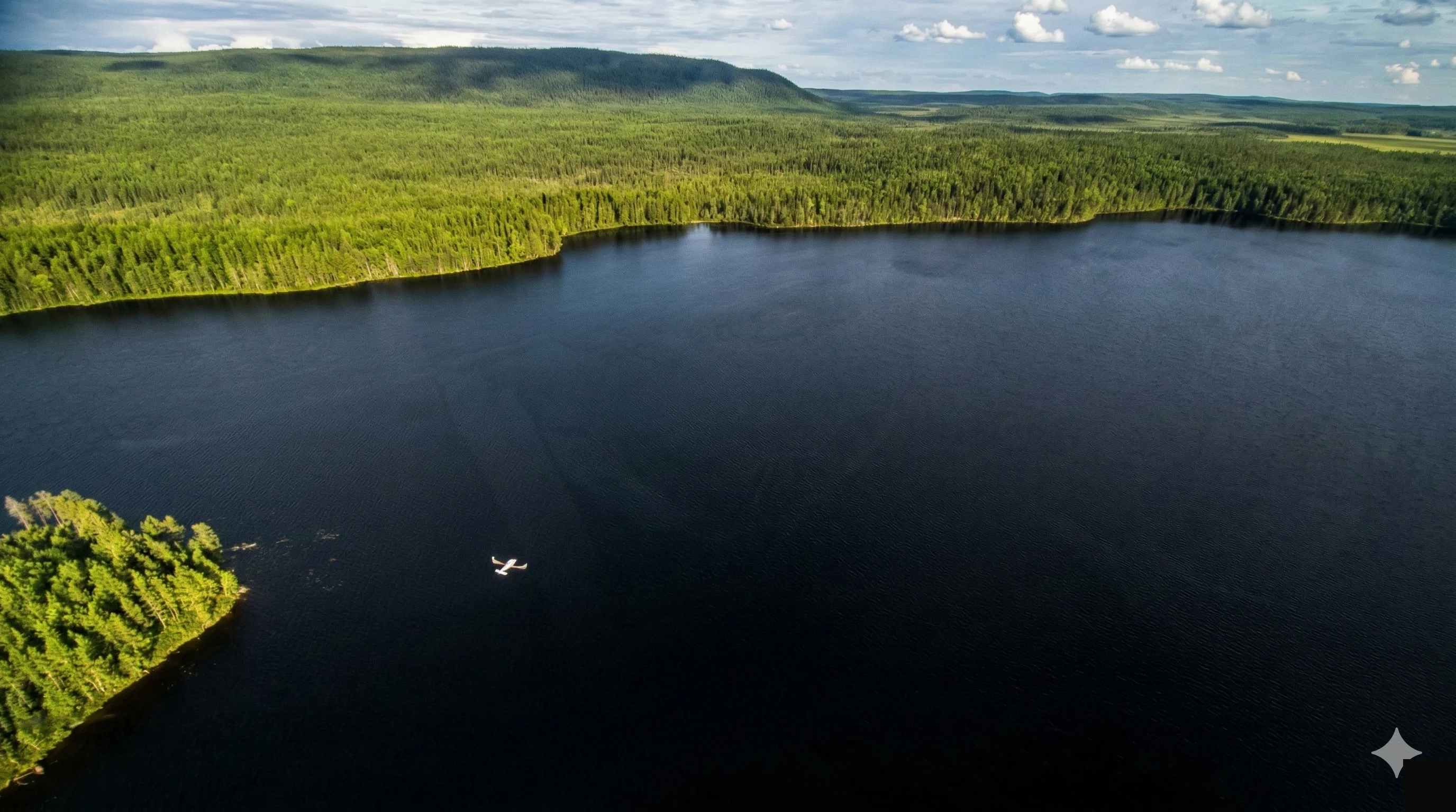 Озеро Валлас — вид с берега